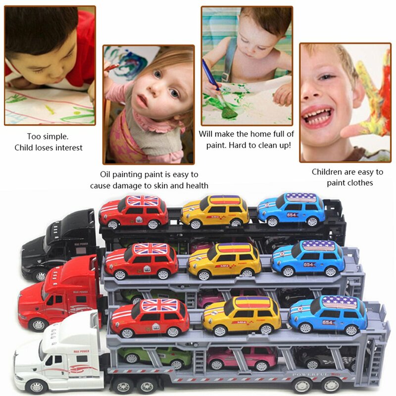 Grand camion américain en alliage moulé sous pression pour enfants, mini voiture en alliage métallique, échelle 1:64, véhicules jouets, camion Electrolux, 1:48, 35cm, 6 pièces