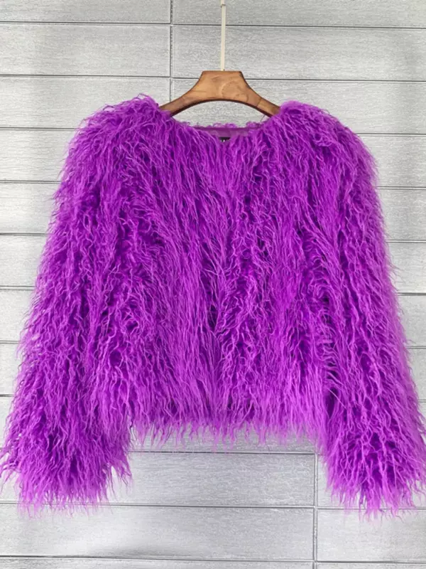 Женское теплое пальто из искусственного меха, черное, белое, розовое плюшевое пальто, женская куртка, меховая верхняя одежда на осень и зиму, 2024