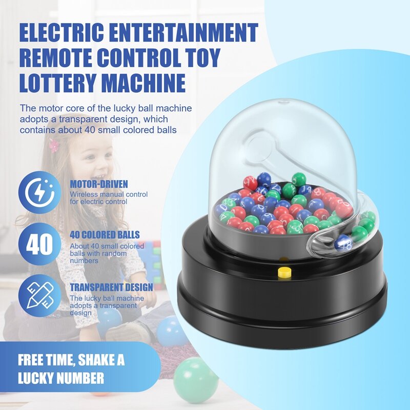 Elétrica Lucky Lottery Toy, Número Picking Machine, Mini Ball Entertainment Board Game, Party Games, Shake