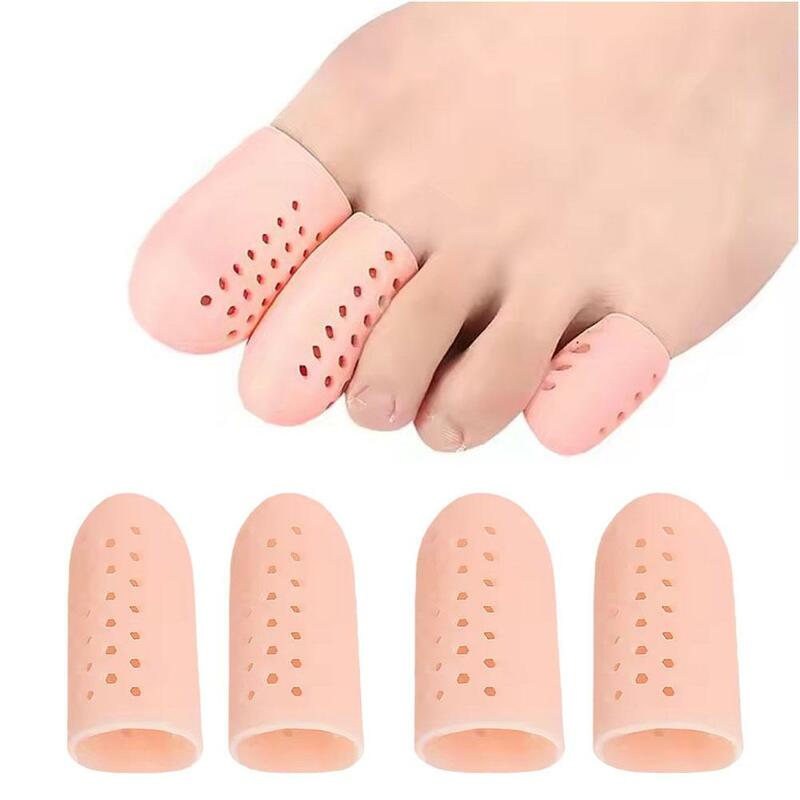 Protetor do polegar do dedo médio para cuidados com os pés, capa de silicone, toe cap, manga milho blisters, alívio da dor