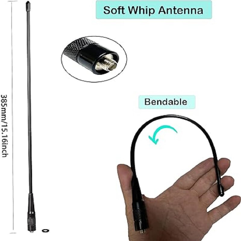 Air Aviation Band Flex Whip Antenna 108-136Mhz for Radtel Rt-490 Rt-470 Rt-830 Rt-850 Rt-890 Rt-470X Rt-420 RT-470L and more