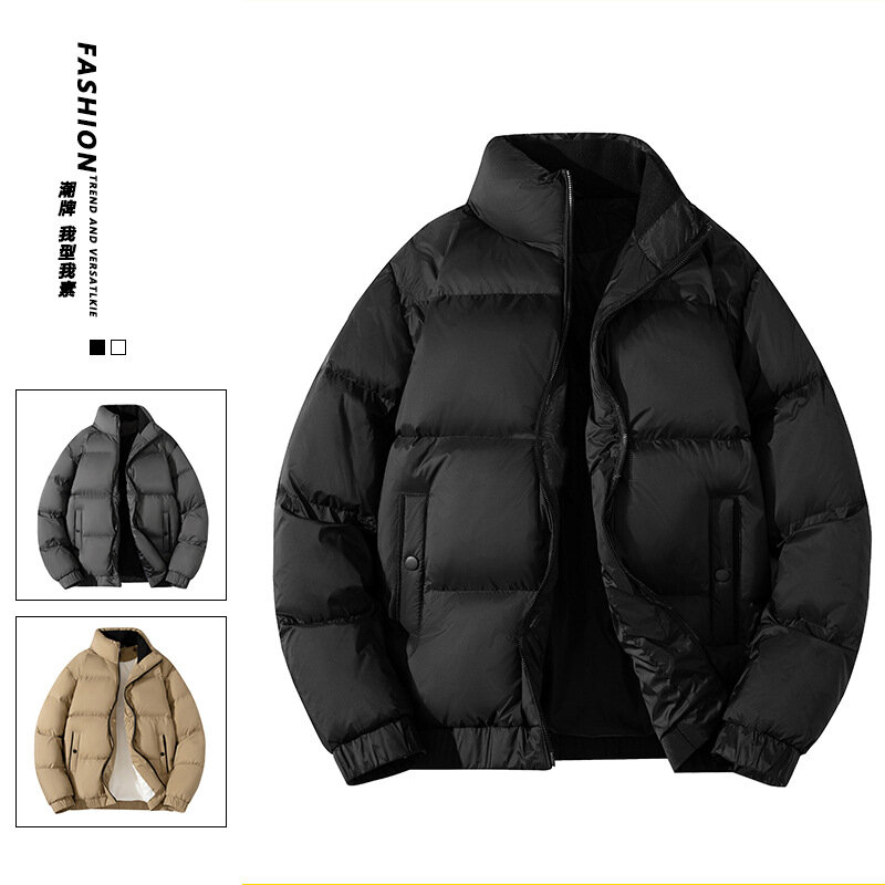 남성용 편안한 따뜻함, 심플한 패션 스탠드 업 칼라 커플 코트, 90 다운 화이트 덕 다운 재킷, 새로운 국가 표준