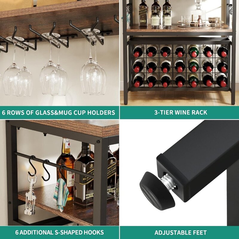 YITAHOME-soporte para microondas de cocina, estante para vino, piso independiente, estantes de almacenamiento pequeños