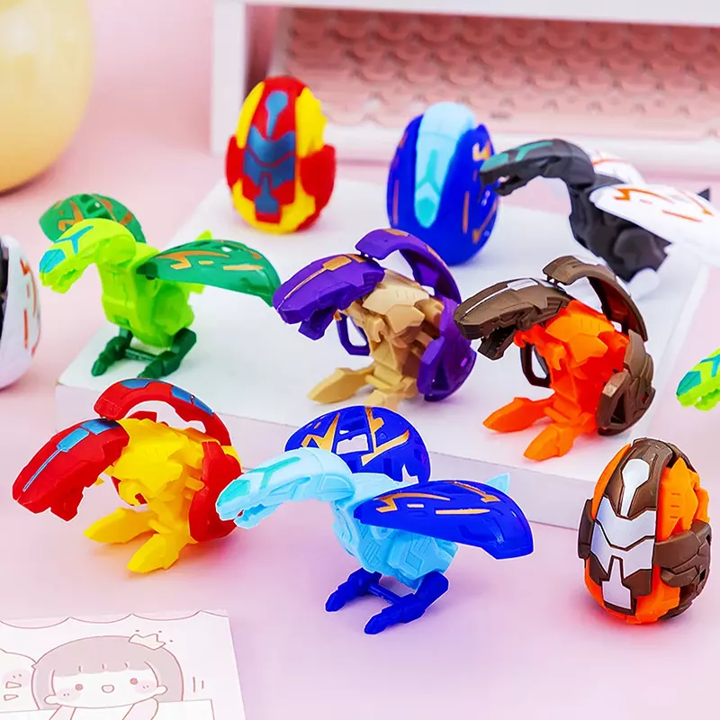 Huevos de dinosaurio deformados para niños, paquete de regalo de recuerdo de fiesta de cumpleaños, juguete de carnaval, juguetes de fiesta de Navidad, 3 piezas