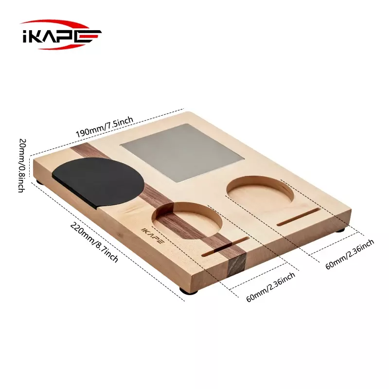 Стойка-органайзер IKAPE для эспрессо, совместима со всеми размерами, аксессуары для эспрессо, клен и орех