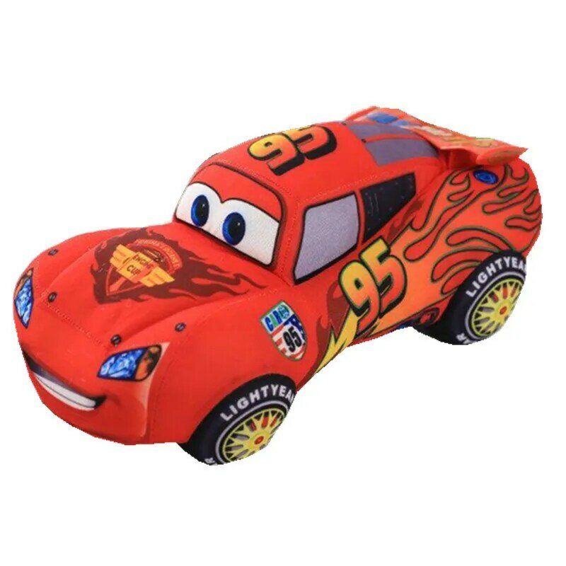Jouet en peluche mignon en forme de voiture McQueen pour enfant, du dessin animé Disney Pixar Cars, taille de 17/25/35 cm, meilleur cadeau,