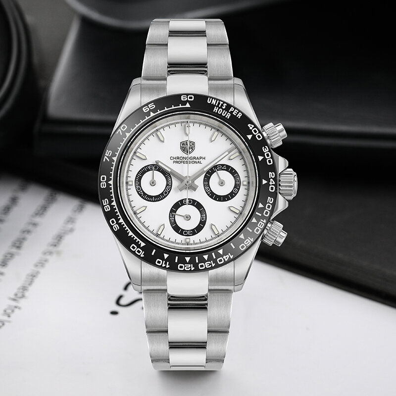 Watchdives 2024นาฬิกาผู้ชายใหม่สุดหรูนาฬิกาข้อมือควอทซ์หน้าปัดเร็วกระจกแซฟไฟร์เรืองแสง WD16500