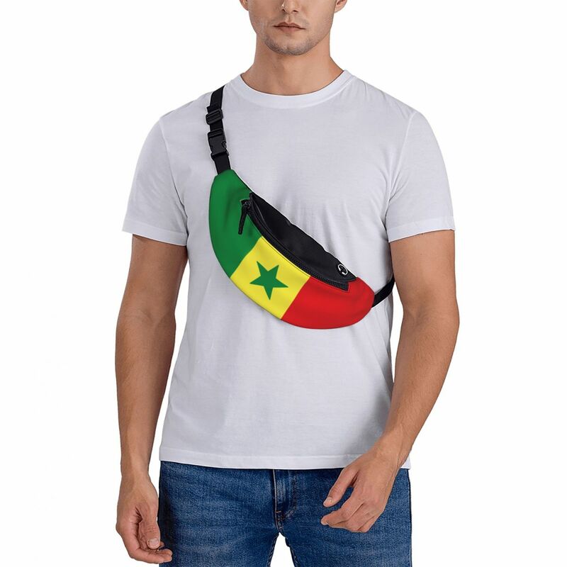 The Flag Of Senegal Waist Bag Stuff For Unisex Trend Senegal Flag Bust Diagonal Bags