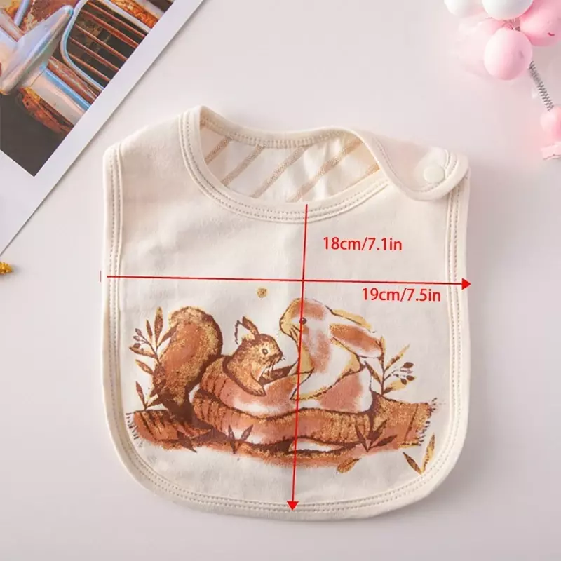 Baby Bibs Droolingผ้ากันเปื้อนBreathable Bibsสำหรับทารกเด็กวัยหัดเดินหนาผ้าฝ้ายBurp Cloths Strong Absorbent Feeding Bibs