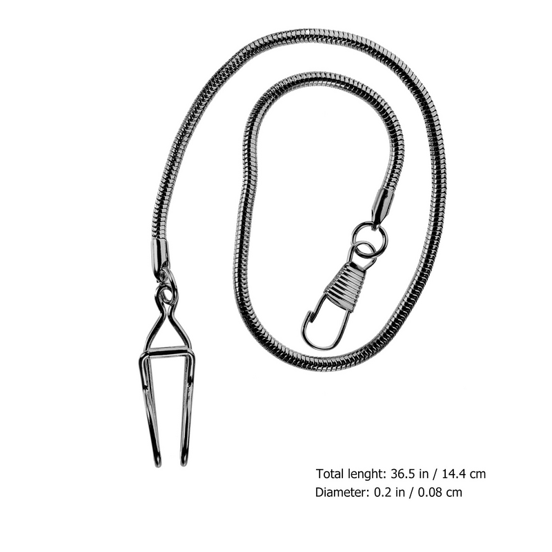 Kieszonkowy łańcuszek z klipsem ze stopu łańcuszków naszyjnik metalowy do wisiorka w stylu vintage męska wisząca kamizelka