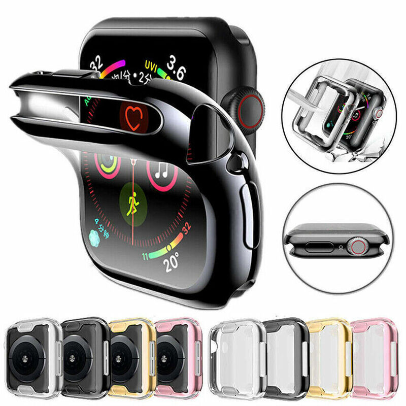 Cover in TPU per apple watch case series 9 8 7 6 5 4 3 SE 41mm 45mm accessori per la protezione dello schermo per apple watch band
