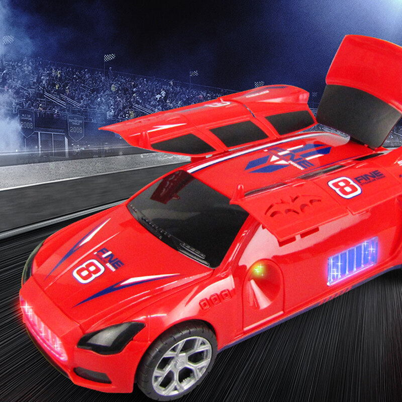 ألعاب سيارات السباق الكهربائية الجديدة موديل 360 مركبة الجمود الدوراني مع موسيقى رياضية سيارة سباق ألعاب تعليمية للأطفال