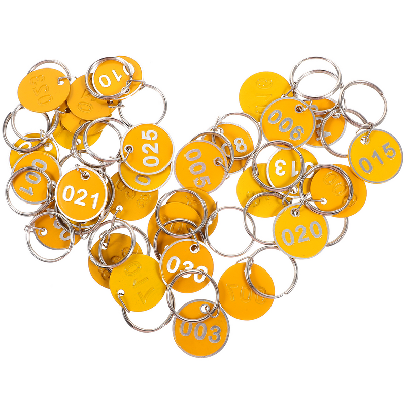 Round Number Tags Marking Number Tags Keychain Number Tags for Identification
