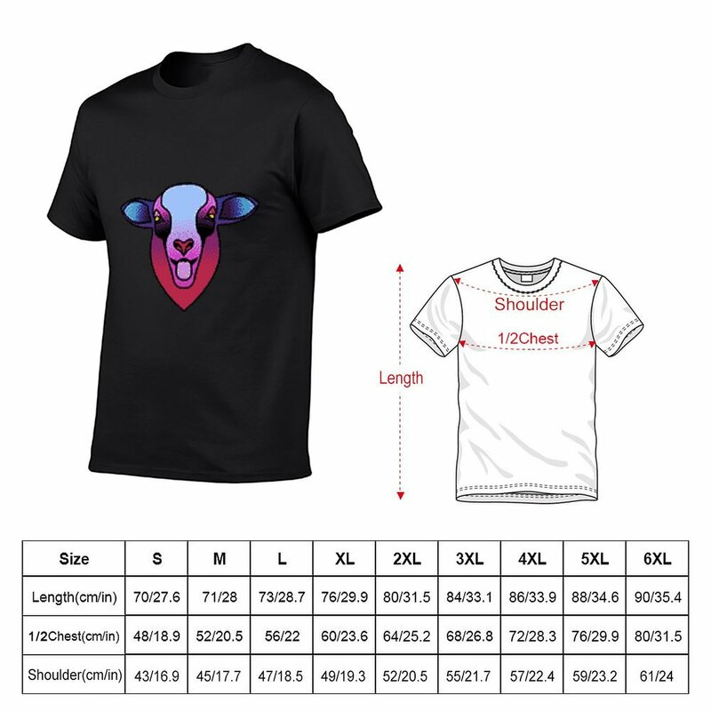Black Sheep Pixelated gráfico t-shirt para homens, roupas verão, costumes