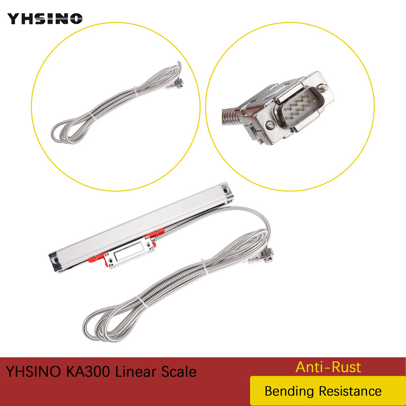 Escala lineal 5U/codificador/dimensiones del Sensor YHSINO KA300 regla óptica de longitud para Molino de torno máquinas CNC envío rápido gran oferta