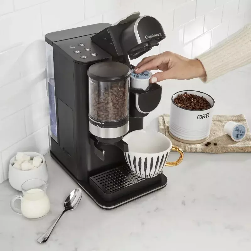 บดและชง™เครื่องชงกาแฟแบบเสิร์ฟเดียว100กรัมสีดำเครื่องชงกาแฟคุณคุ้มค่า