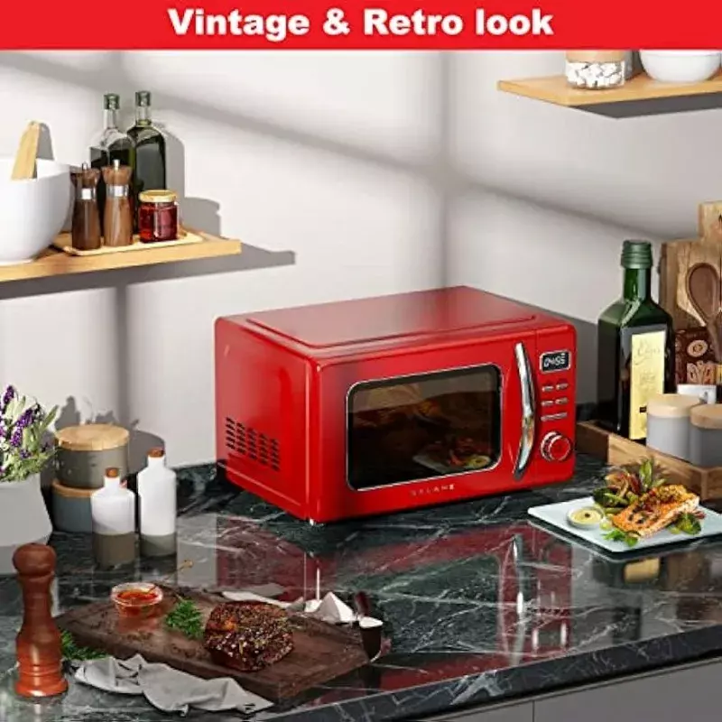 Retro Countertop Microwave Oven with Auto Cook & Reheat, Defrost, Quick Start Functions, you deserve it