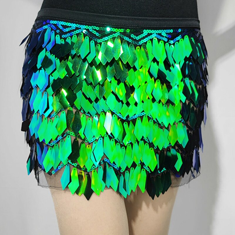 Zestaw spódnica z cekinami w kształcie rombu na lato seksowne spódnice w talii dla kobiet 2024 nowa sukienka Mini