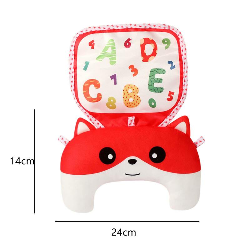 Baby Tummy Pillow Soft Multifunction Puzzle Washable Crawling Toy Breathable Baby Pillow Sensory Toy for Travel Bedroom Room