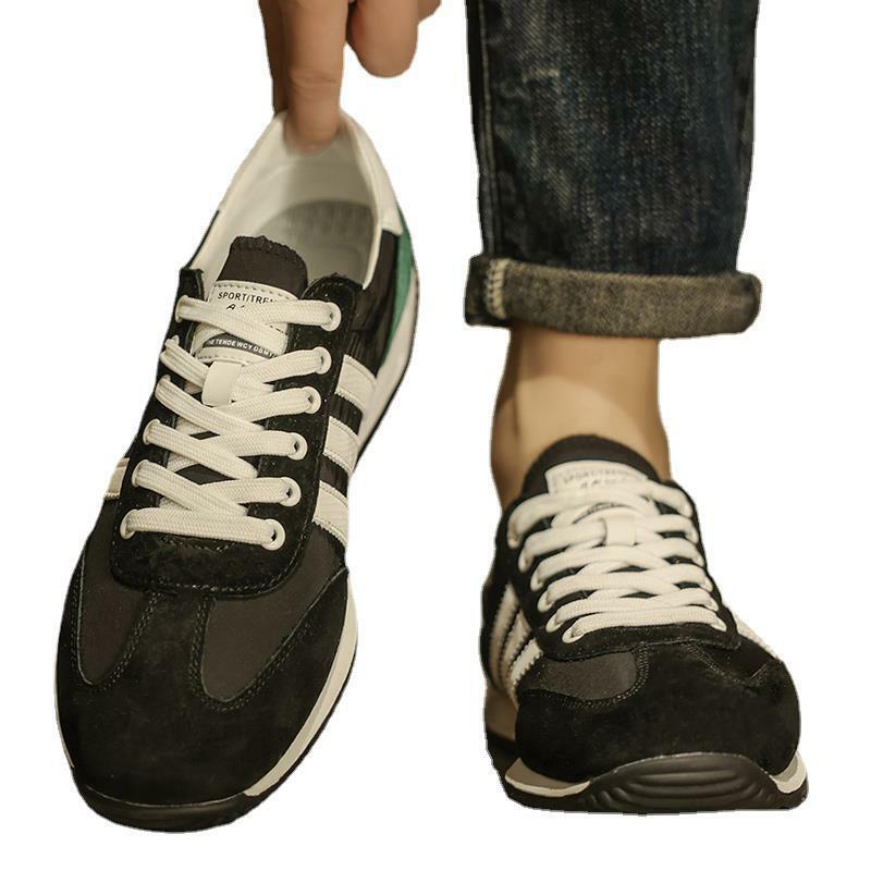 Мужская обувь, новинка 2024, летняя спортивная универсальная повседневная обувь для бега и скейтборда, Мужская модная белая обувь с мягкой подошвой