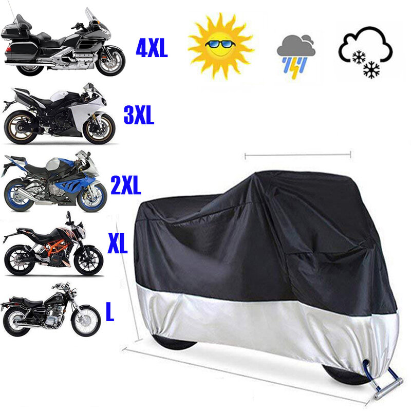 Marke Neue S M L XL 2XL 3XL 4XL Universal Outdoor UV Protector Wasserdichte Motorrad Abdeckung Bache Funda Moto Roller fahrrad Fall