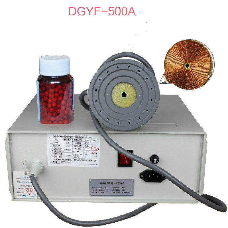 Sellador de inducción de papel de aluminio para botella de DGYF-500A, rango de sellado de 20-100mm