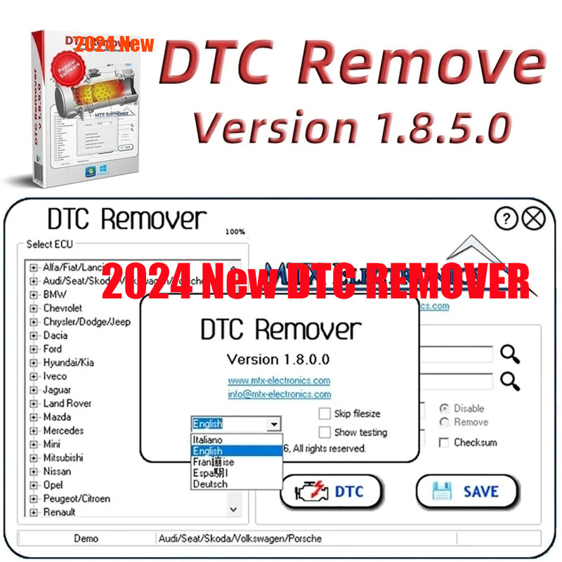 2024ใหม่ซอฟต์แวร์ปรับแต่ง ECU สำหรับดาวน์โหลด MTX DTC Remover 1.8.5.0ด้วย keygen ซอฟต์แวร์ไม่จำกัดเต็มรูปแบบสำหรับ Windows 7