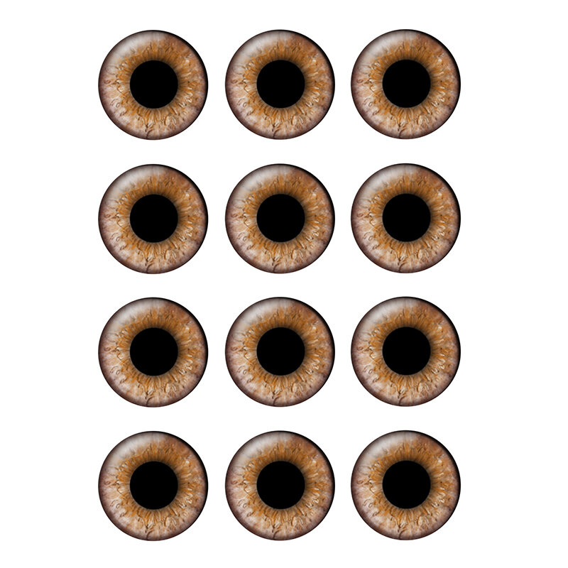 12 pares/saco 14mm Olhos Chips Adequado para Blythe Doll Super Thin Pupil Vidro Cabochões DIY Acessórios Itens em Massa Atacado H214