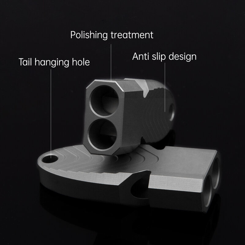 Titanium Alloy Lifesaving Whistle Outdoor Sports EDC Metal Tool New Double Tub High Decibel With Keyring