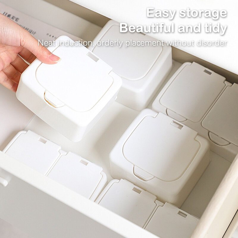 White Storage Box Desktop Organizer Large Capacity Postcards Stickers Box Subpackage Holder