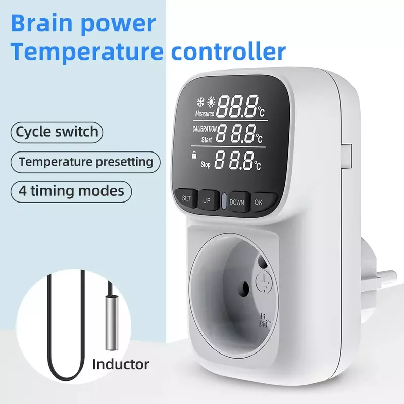 Digitale Huisregulering Vistank Temperatuur Hoge Precisie Display Smart Screen Socket Thermostaat Touch
