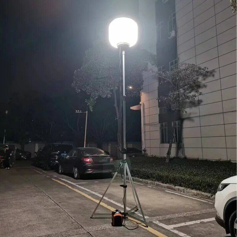 Outdoor Hand 60W 120W LED Balloon Light Tower With Battery For Wedding Party Event Film Making Lighting