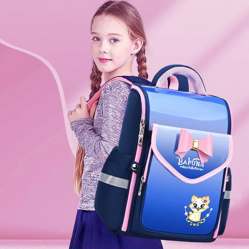 Водонепроницаемые школьные ранцы для девочек, ортопедический Детский рюкзак, большой портфель для начальной школы