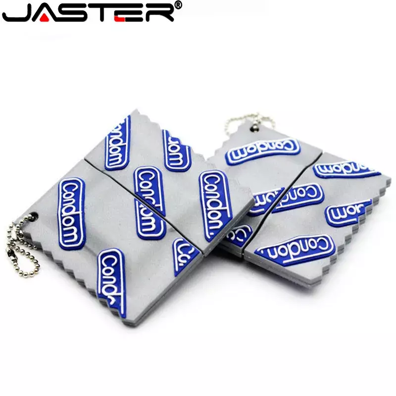 JASTER-memoria USB 2,0 con forma de condón, pendrive de 4GB, 16GB, 32GB, 16GB y 8GB, ideal para regalo de negocios, novedad