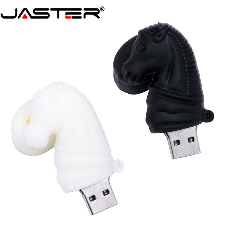 Jaster USB 2.0แฟลชไดรฟ์ลายหมากรุกการ์ตูนหน่วยความจำ4GB 8GB 16GB 32GB 64GB ไดรฟ์ปากกาของขวัญทางธุรกิจกันน้ำ U Disk