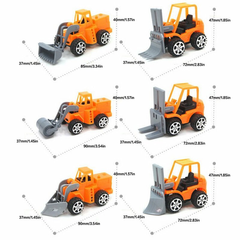 Children's Puzzle Pull Back Car Mini Car Forklift Toy Car Model Excavator Toy Child Christmas Gift Truck