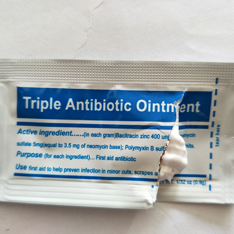 0.9 g/pacote triplo antibiótico pomada gel para queimaduras kit de primeiros socorros acessórios vestir queimar creme ferida cuidados anti-infecção