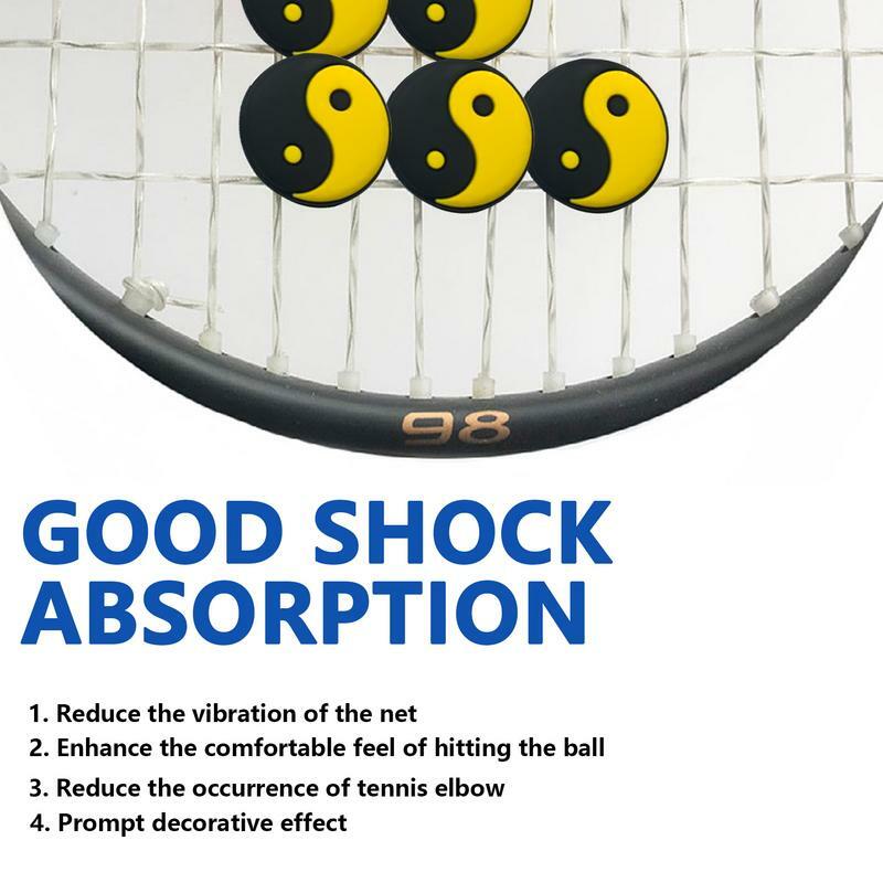 Tennis Racket Vibration Dampeners, Silicone, Absorvente à prova de choque, Smile Face, Shock Pad Acessórios, Varejo, Novo