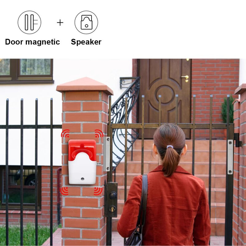 Sensor de puerta NC, persiana enrollable con cable de Metal, contacto magnético, interruptor de lengüeta para sistema de alarma de seguridad