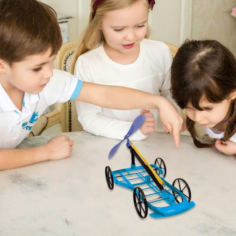 مجموعة تجارب علمية للأطفال ، ألعاب علمية تصنعها بنفسك ، نموذج لعبة ، سيارة هوائية ، فيزياء ، مدرسة ، مشاريع جذعية