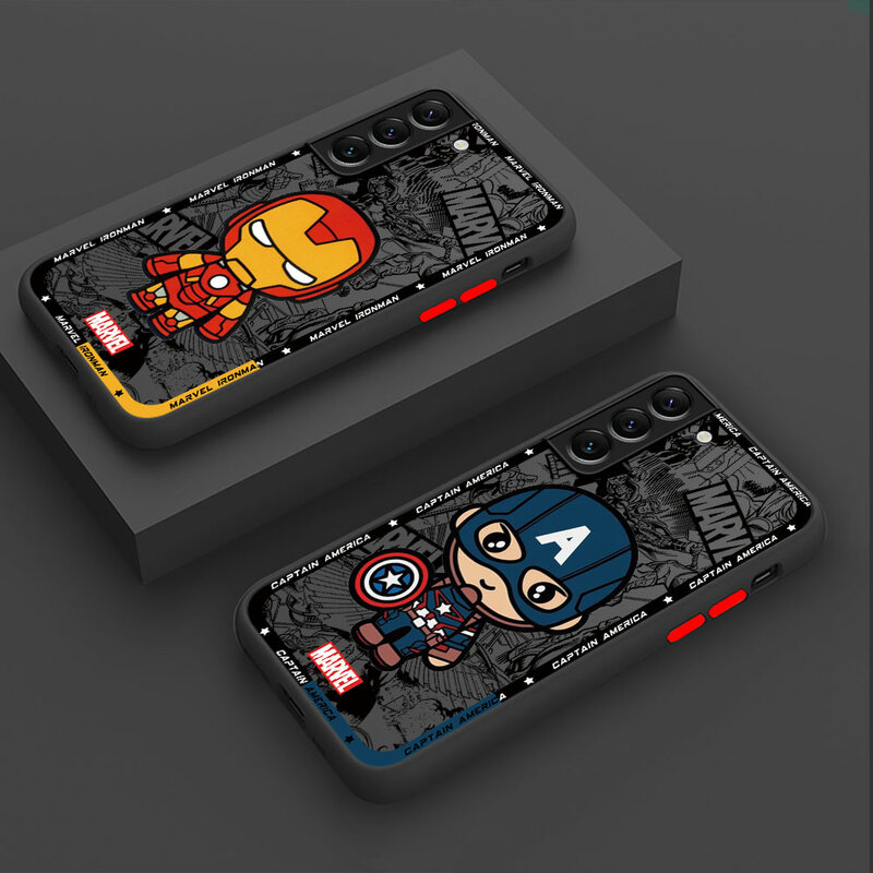 Funda de teléfono para Samsung Galaxy S24 Plus S22 S9 S10 Plus S21 S23 FE S20 FE S23 Ultra Cartoon Marvel Spiderman Groot