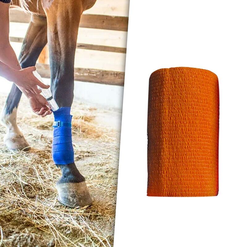 เทปพันขาสำหรับม้ายาว4นิ้วผ้าไม่ทอยืดหยุ่นระบายอากาศได้ดีเทปพันได้สำหรับเข่าของสัตว์เลี้ยงแมว