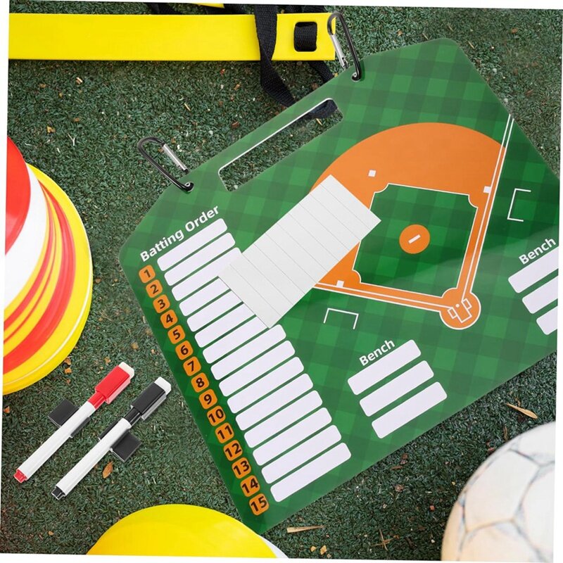 Tablero magnético de béisbol, accesorios de entrenamiento, marcador de borrado en seco, escritura