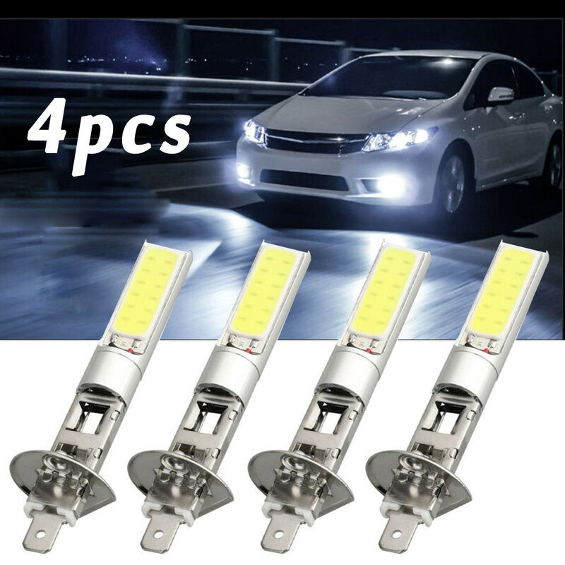 Phares antibrouillard LED pour voiture, lumière de sauna H1, faisceau haut et bas, ampoule SMD blanche, lampe de véhicule, super lumineux, faisceau haut et bas, 100W, 4 pièces