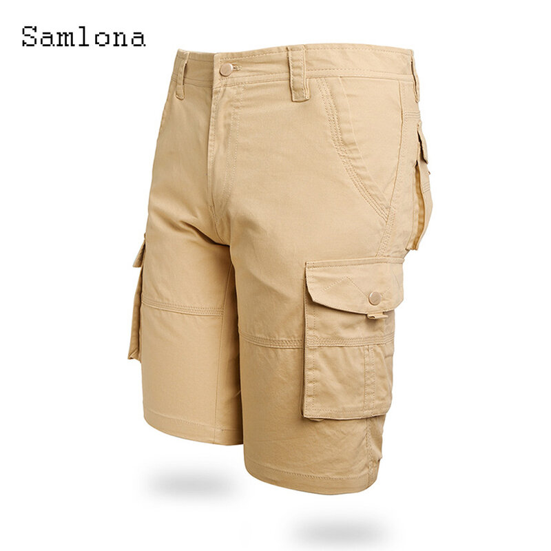 Pantalones cortos de camuflaje para hombre, ropa informal con múltiples bolsillos, a la moda, para verano, 2023