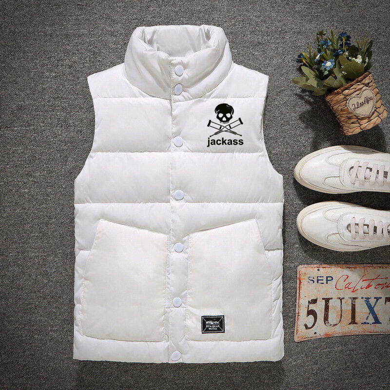 Penjualan 2022 Jackass Baru Selamanya Logo Dicetak Dibuat Sesuai Pesanan Warna Polos Pria Jaket Rompi Katun Hangat Pakaian Pria Nyaman