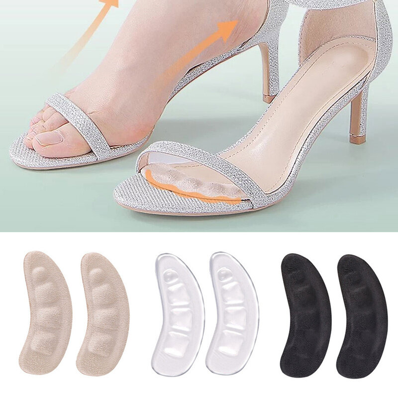 Não-Slip Silicone Anepé Pads para As Mulheres Inserções de Alívio Da Dor Auto-adesivo Heel Gel Salto Alto Adesivos Sandálias Almofadas Do Pé