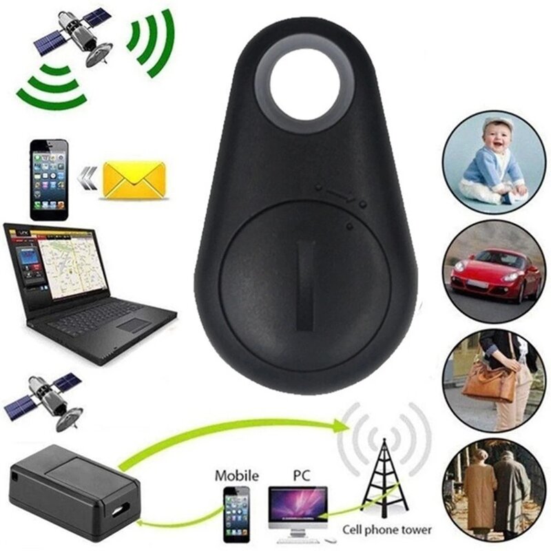 Mini rastreador inteligente con Bluetooth para perros y mascotas, etiqueta de alarma antipérdida, bolso inalámbrico para niños, localizador de llaves para billetera, 2 uds.
