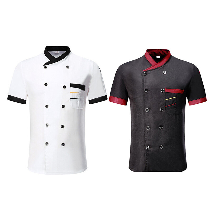 Jaqueta Chef Unisex para Homens, Uniforme de Restaurante, Roupas de cozinha, Cozinha do Hotel, Camisa para Restauração