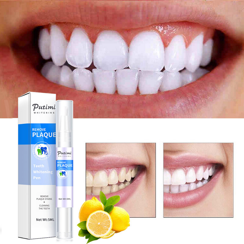 EFERO-Dentes Whitening Pen, Soro De Limpeza, Remover manchas de placa, Higiene Oral, Bleach Tooth Whitening Pen, 1Pc